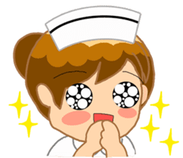 For the lovely nurse by ViccVoon Studio sticker #2125132