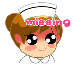 For the lovely nurse by ViccVoon Studio sticker #2125133