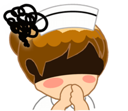 For the lovely nurse by ViccVoon Studio sticker #2125136