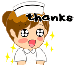 For the lovely nurse by ViccVoon Studio sticker #2125139