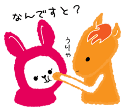 Mofumofu animals.And cat and rabbit. sticker #2128915