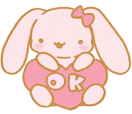 Lovely Pink Rabbit sticker #2129802