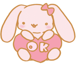 Lovely Pink Rabbit sticker #2129802
