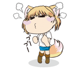 A fox "Konchan" sticker #2130004