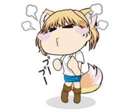 A fox "Konchan" sticker #2130004