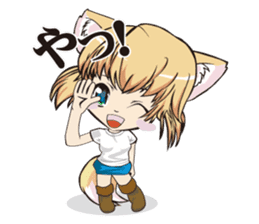 A fox "Konchan" sticker #2130005