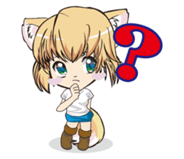 A fox "Konchan" sticker #2130007