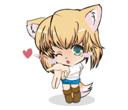 A fox "Konchan" sticker #2130012