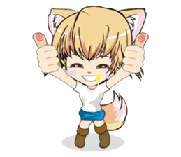 A fox "Konchan" sticker #2130015