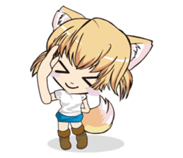 A fox "Konchan" sticker #2130016