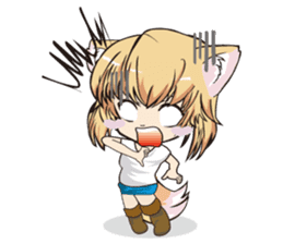 A fox "Konchan" sticker #2130017