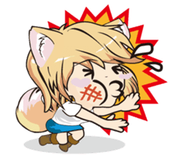 A fox "Konchan" sticker #2130021