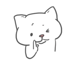 White Cat Lilly sticker #2130444