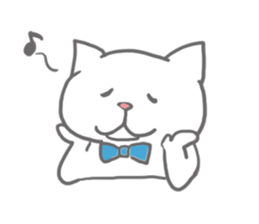 White Cat Lilly sticker #2130445