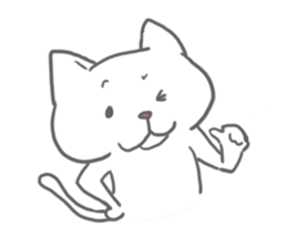 White Cat Lilly sticker #2130455