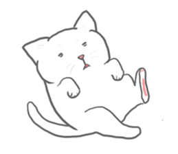 White Cat Lilly sticker #2130460