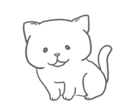 White Cat Lilly sticker #2130462