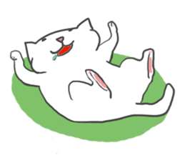 White Cat Lilly sticker #2130471