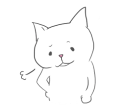 White Cat Lilly sticker #2130475