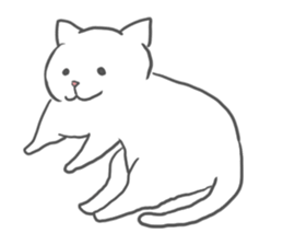 White Cat Lilly sticker #2130480
