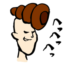 Japanese bad boys of funny hairstyle sticker #2132646