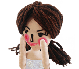 Handmade Fabric Dolls sticker #2133705