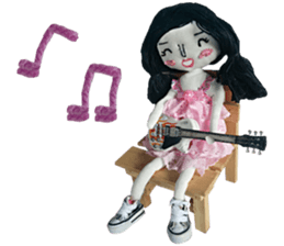 Handmade Fabric Dolls sticker #2133715