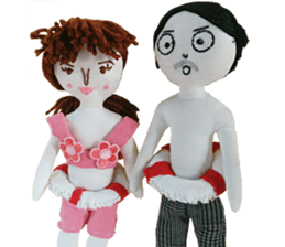 Handmade Fabric Dolls sticker #2133719
