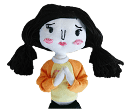 Handmade Fabric Dolls sticker #2133730