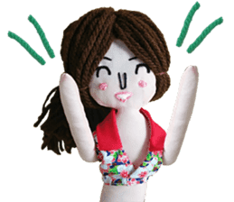 Handmade Fabric Dolls sticker #2133734