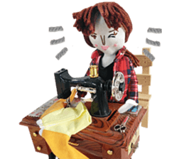 Handmade Fabric Dolls sticker #2133739