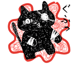 Black cat took the ill of Tyuuni sticker #2135441