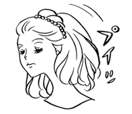 Princess girl cartoon sticker #2136329