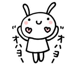 la la la rabbit sticker #2136704