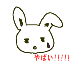 white rabbit Shirousasan sticker #2137229