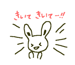 white rabbit Shirousasan sticker #2137230