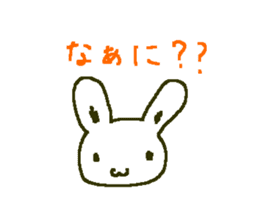 white rabbit Shirousasan sticker #2137231