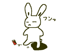 white rabbit Shirousasan sticker #2137234