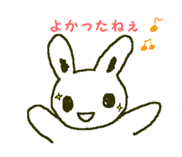 white rabbit Shirousasan sticker #2137235
