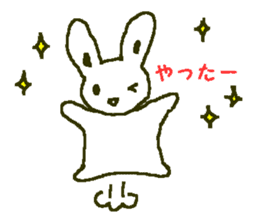 white rabbit Shirousasan sticker #2137236