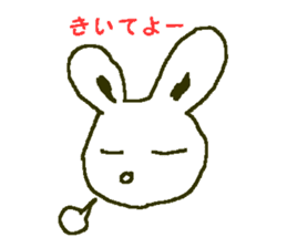 white rabbit Shirousasan sticker #2137237