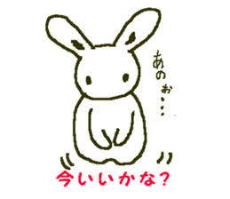 white rabbit Shirousasan sticker #2137250