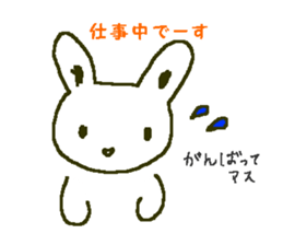 white rabbit Shirousasan sticker #2137254