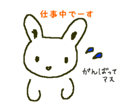 white rabbit Shirousasan sticker #2137254