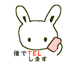 white rabbit Shirousasan sticker #2137258