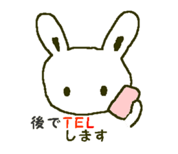 white rabbit Shirousasan sticker #2137258