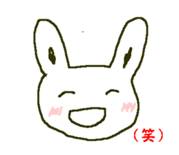 white rabbit Shirousasan sticker #2137263