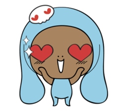 Browny-Blue sticker #2138306