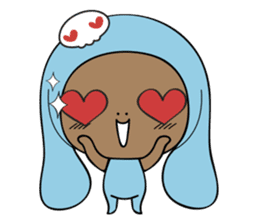 Browny-Blue sticker #2138306