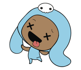 Browny-Blue sticker #2138340